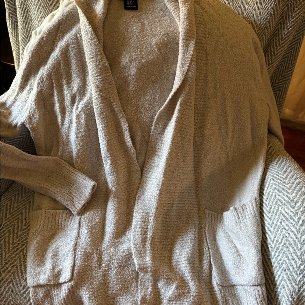 Bundle: Rachel Zoe Cream Textured Cardigan and Alfani Glittery Cardigan